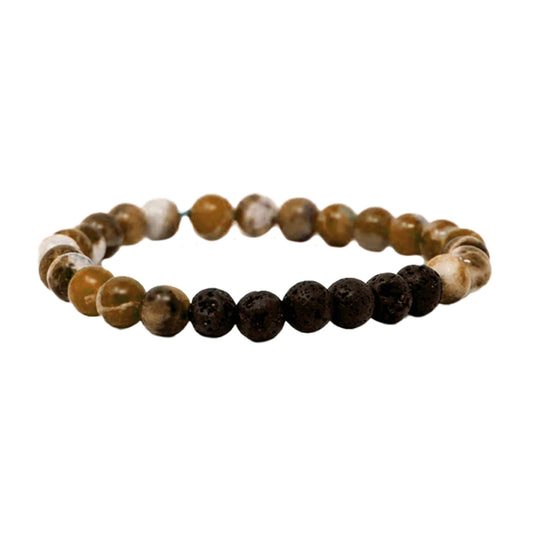 Lava stone Bracelet with Peppermint & Sweet Orange essential oils