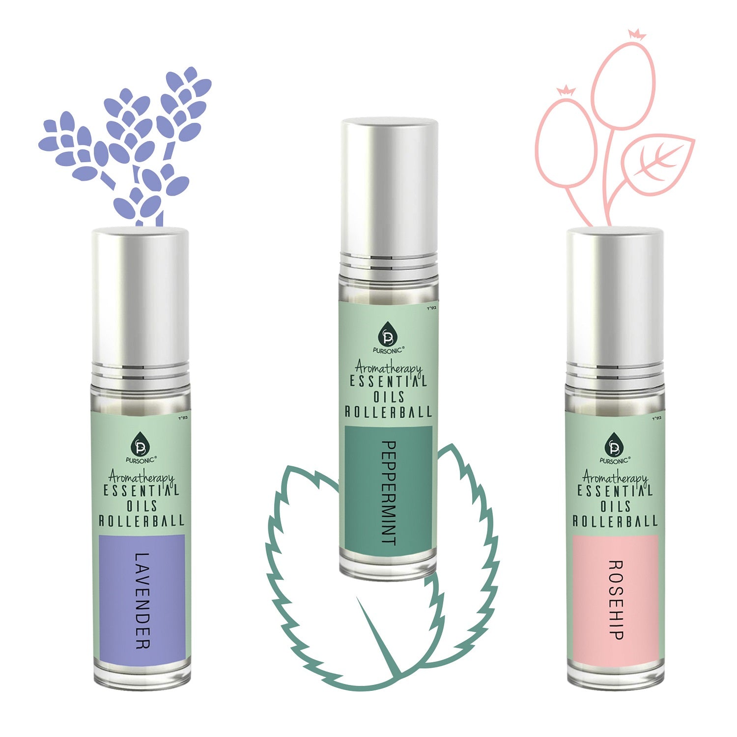 Aromatherapy Essential Oil Rollerballs (Lavender, Peppermint, Rosehip) - Tiny Tim SkincareAromatherapy Essential Oil Rollerballs (Lavender, Peppermint, Rosehip)DC - PURSONICTiny Tim SkincareDC-2876439Aromatherapy Essential Oil Rollerballs (Lavender, Peppermint, Rosehip)