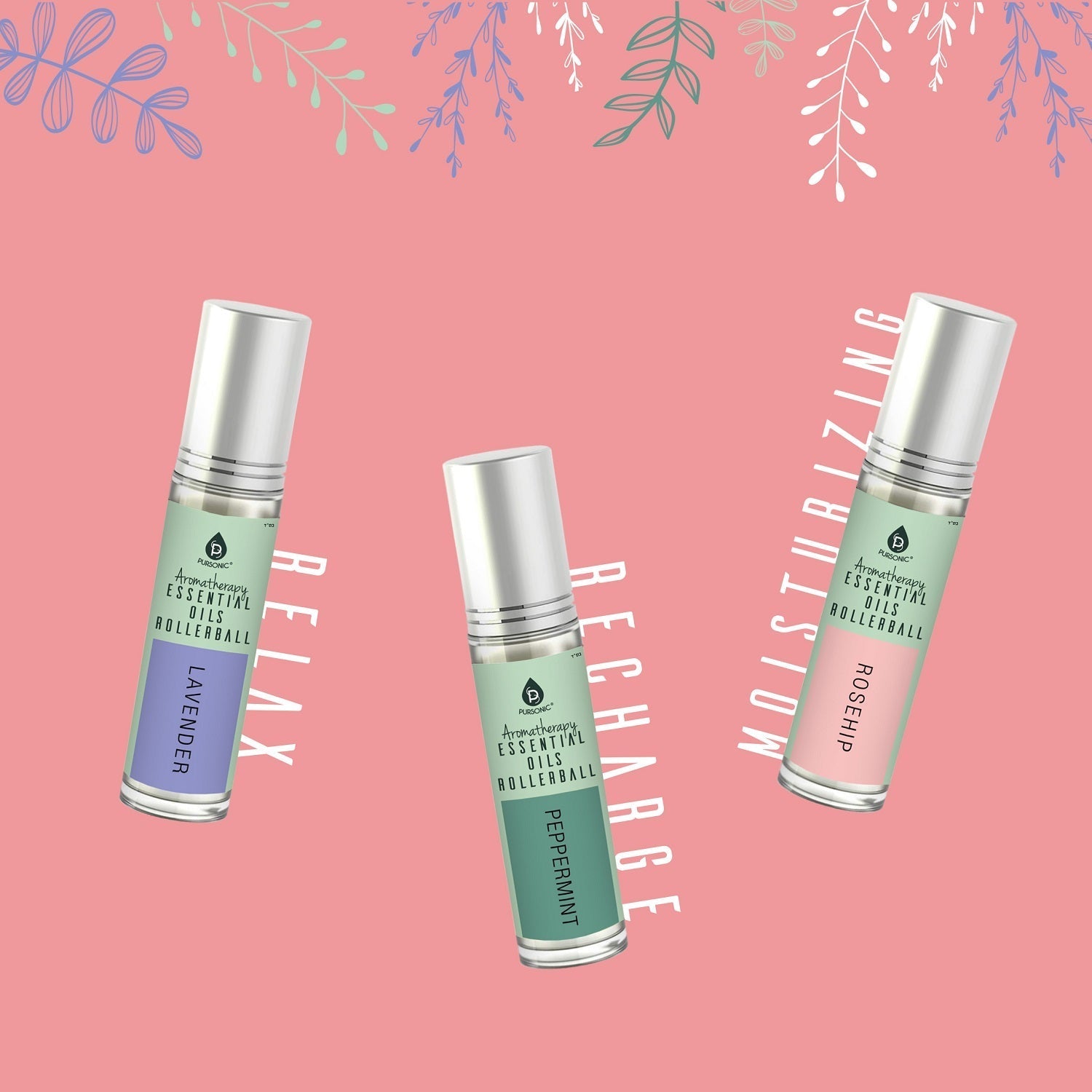Aromatherapy Essential Oil Rollerballs (Lavender, Peppermint, Rosehip) - Tiny Tim SkincareAromatherapy Essential Oil Rollerballs (Lavender, Peppermint, Rosehip)DC - PURSONICTiny Tim SkincareDC-2876439Aromatherapy Essential Oil Rollerballs (Lavender, Peppermint, Rosehip)