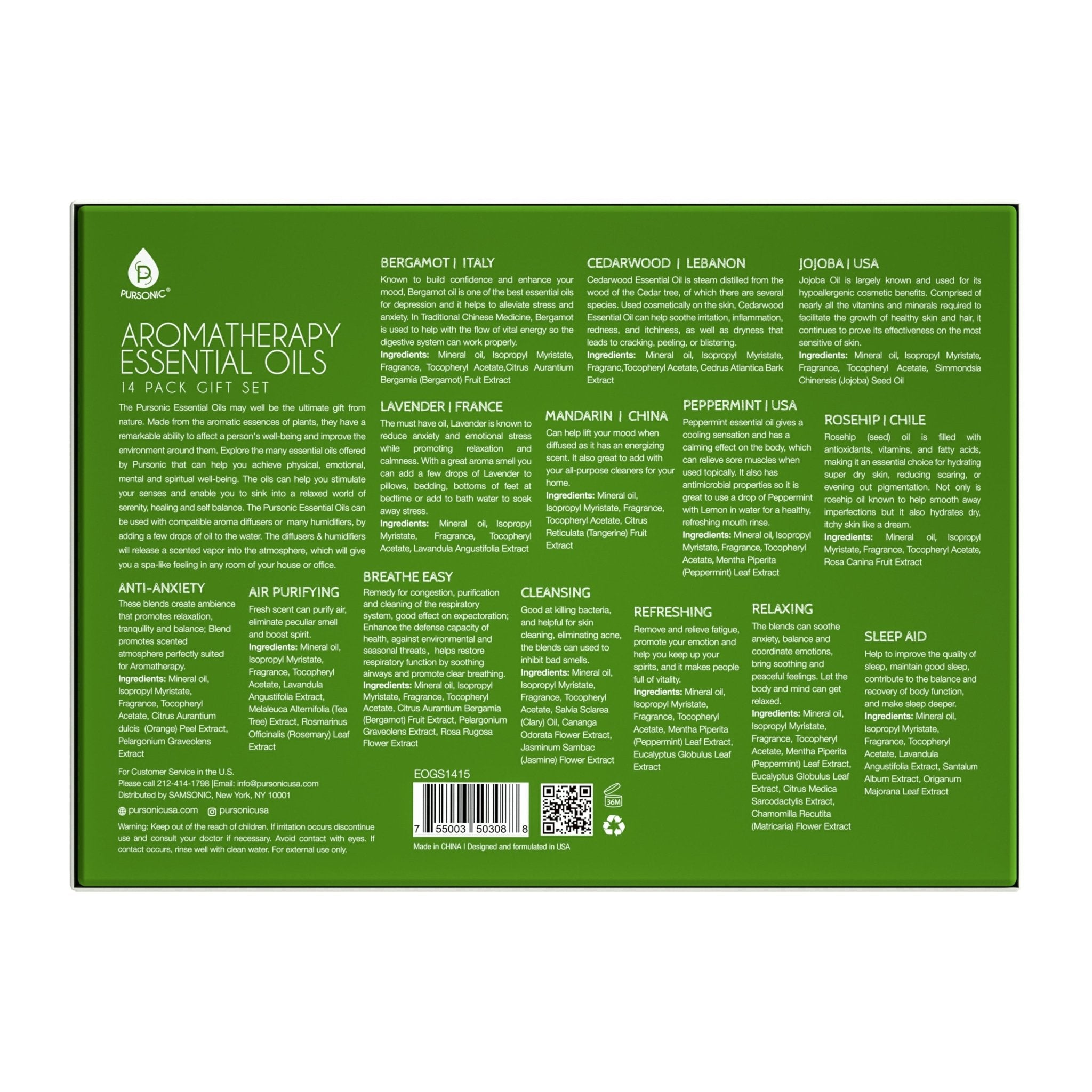 Aromatherapy Essential Oils 14-Pack Gift SetDC-PURSONICTiny Tim Skincare