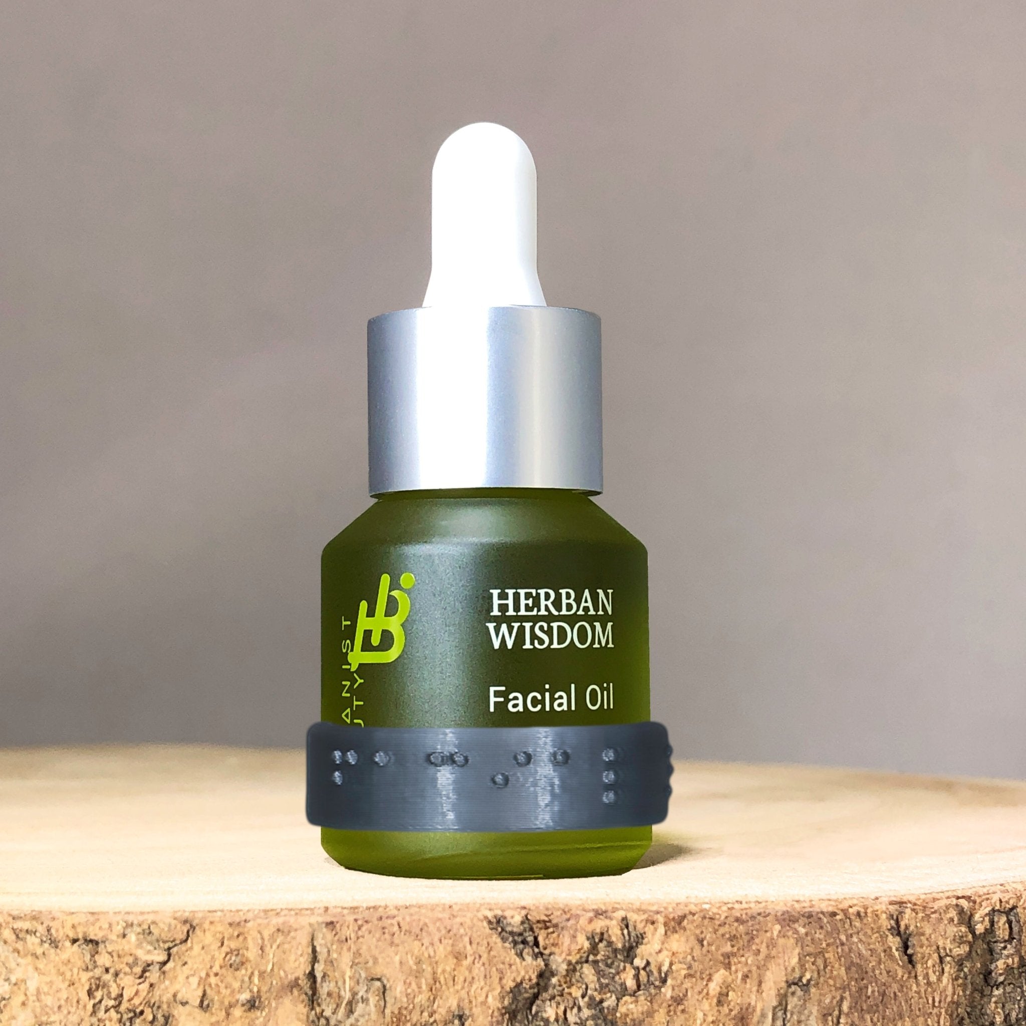 Herban Wisdom® Facial Oil Braille ID Band - Tiny Tim SkincareHerban Wisdom® Facial Oil Braille ID BandDC - Humanist BeautyTiny Tim SkincareDC-1777753Herban Wisdom® Facial Oil Braille ID BandHerban Wisdom® Facial Oil Braille ID Band