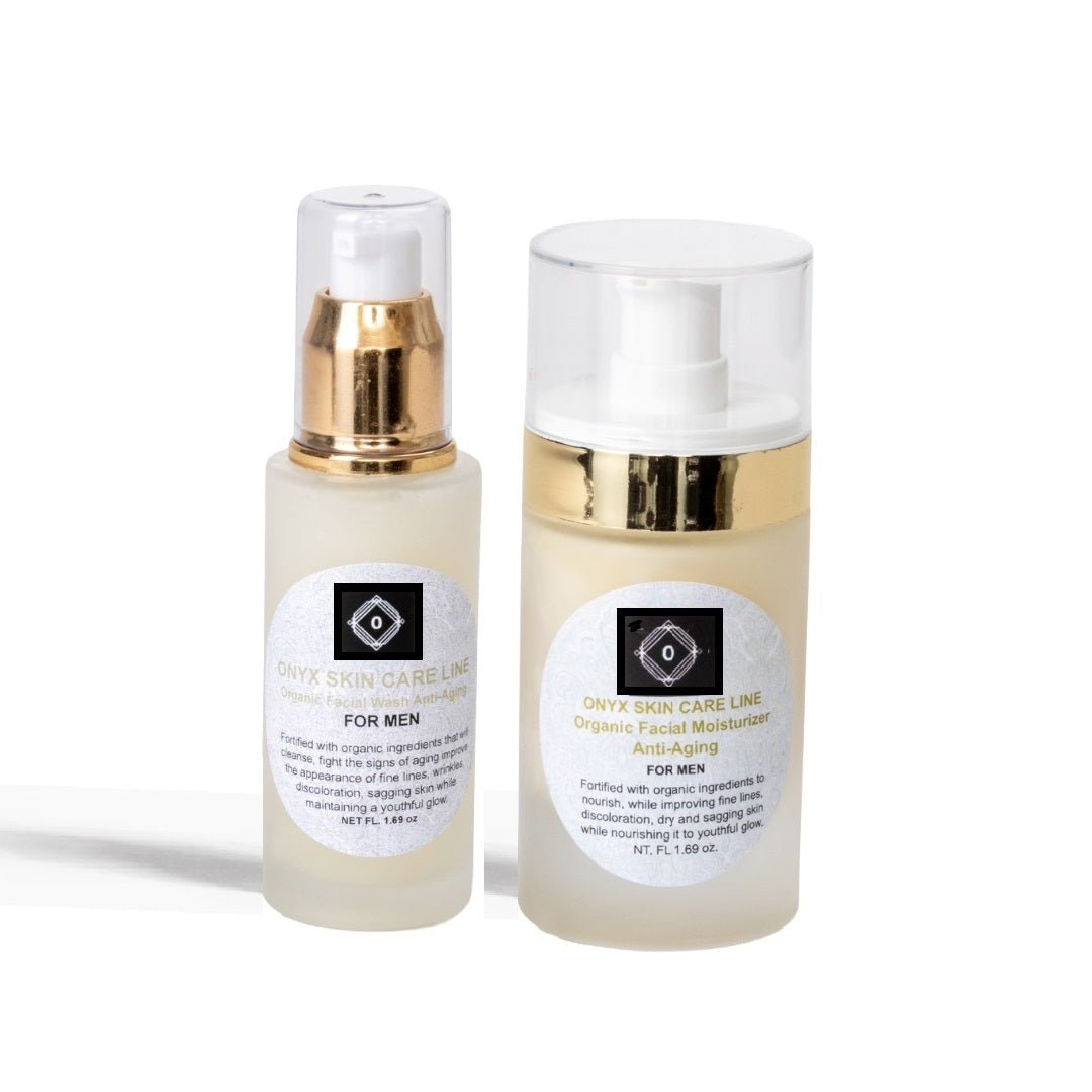 Organic Two - Step Anti - Aging System Facial Wash and Moisturizer - For MEN - Tiny Tim SkincareOrganic Two - Step Anti - Aging System Facial Wash and Moisturizer - For MENfacial wash and moisturize packOnyx Skin Care LineTiny Tim Skincare601950410026601950410026Anti - AgingOrganic Two - Step Anti - Aging System Facial Wash and Moisturizer - For MEN