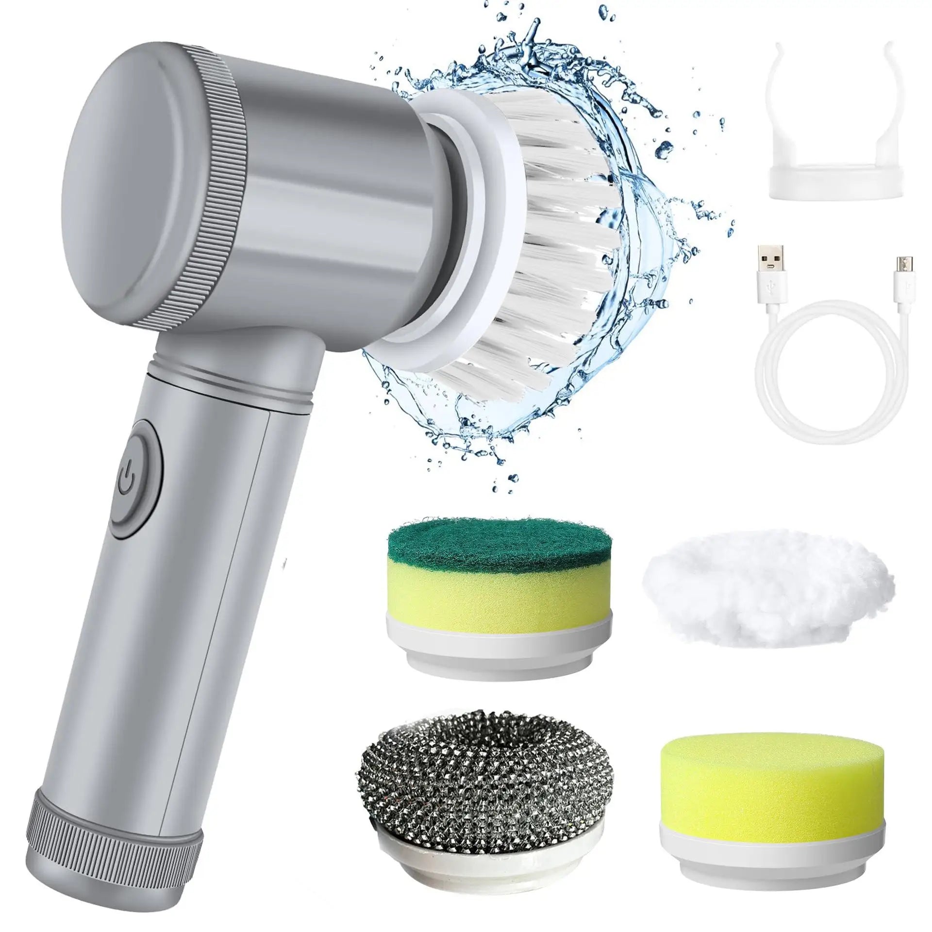 π§½ Rechargeable Electric Cleaning Brush β Cordless Spin Scrubber with Replaceable Brush Heads for Bathroom, Kitchen, and Multi - Surface Cleaning - Tiny Tim Skincareπ§½ Rechargeable Electric Cleaning Brush β Cordless Spin Scrubber with Replaceable Brush Heads for Bathroom, Kitchen, and Multi - Surface CleaningLuminous Bear ShopTiny Tim Skincare3033485287559230334852875592White with 5 Headsπ§½ Rechargeable Electric Cleaning Brush β Cordless Spin Scrubber with Replaceable Brush Heads for Bathroom, Kitc