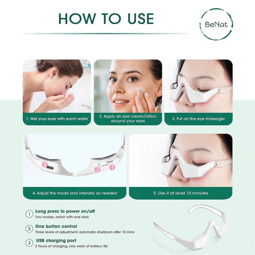 Under - Eye Red Light Therapy Skin Rejuvenation and Relaxation Massager - Tiny Tim SkincareUnder - Eye Red Light Therapy Skin Rejuvenation and Relaxation MassagerDC - BeNatTiny Tim SkincareDC-2788884WhiteUnder - Eye Red Light Therapy Skin Rejuvenation and Relaxation Massager