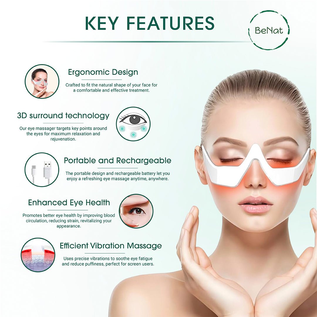 Under - Eye Red Light Therapy Skin Rejuvenation and Relaxation Massager - Tiny Tim SkincareUnder - Eye Red Light Therapy Skin Rejuvenation and Relaxation MassagerDC - BeNatTiny Tim SkincareDC-2788884WhiteUnder - Eye Red Light Therapy Skin Rejuvenation and Relaxation Massager