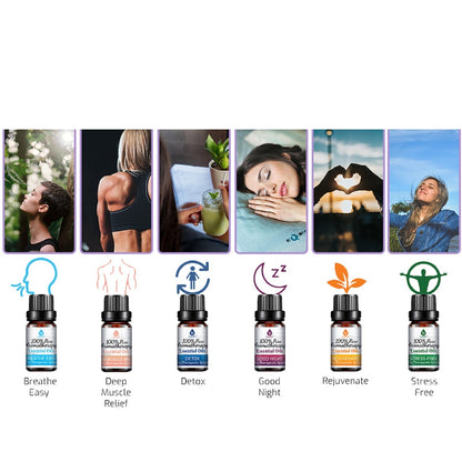 6 Pack of 100% Pure Essential Aromatherapy Oils Blends - Tiny Tim Skincare6 Pack of 100% Pure Essential Aromatherapy Oils BlendsDC - PURSONICTiny Tim SkincareDC-28762566 Pack of 100% Pure Essential Aromatherapy Oils Blends