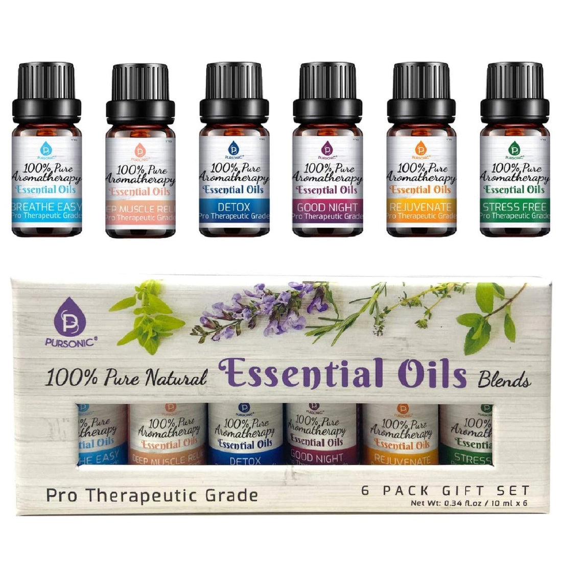 6 Pack of 100% Pure Essential Aromatherapy Oils Blends - Tiny Tim Skincare6 Pack of 100% Pure Essential Aromatherapy Oils BlendsDC - PURSONICTiny Tim SkincareDC-28762566 Pack of 100% Pure Essential Aromatherapy Oils Blends