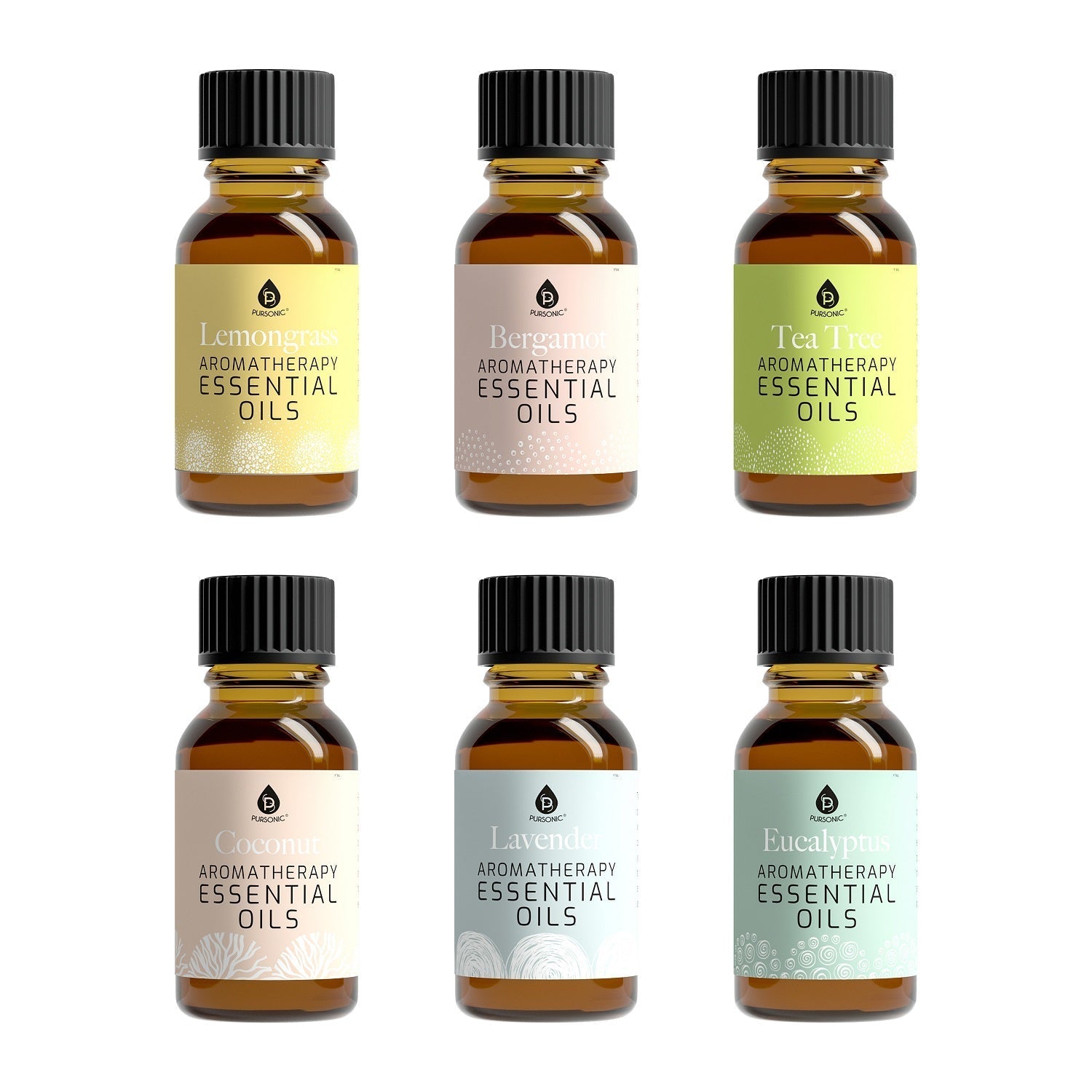 6 Pack of Aromatherapy Essential Oils - Tiny Tim Skincare6 Pack of Aromatherapy Essential OilsDC - PURSONICTiny Tim SkincareDC-28764346 Pack of Aromatherapy Essential Oils