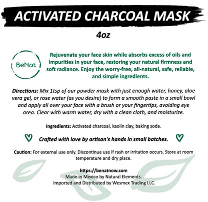 Activated Charcoal Mask - Tiny Tim SkincareActivated Charcoal MaskFacial ToningDC - BeNatTiny Tim SkincareDC-489096Activated Charcoal Mask