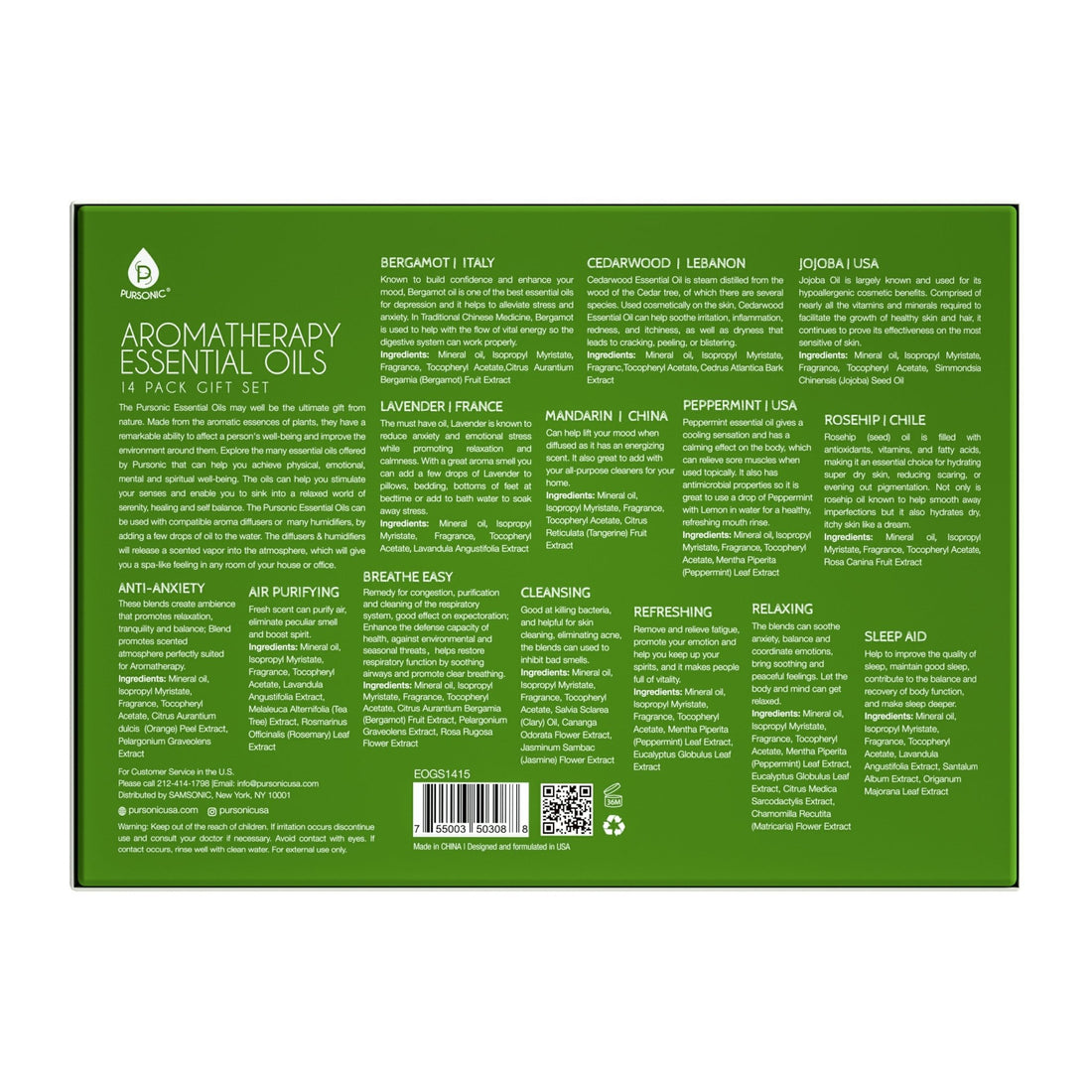 Aromatherapy Essential Oils 14-Pack Gift SetDC-PURSONICTiny Tim Skincare