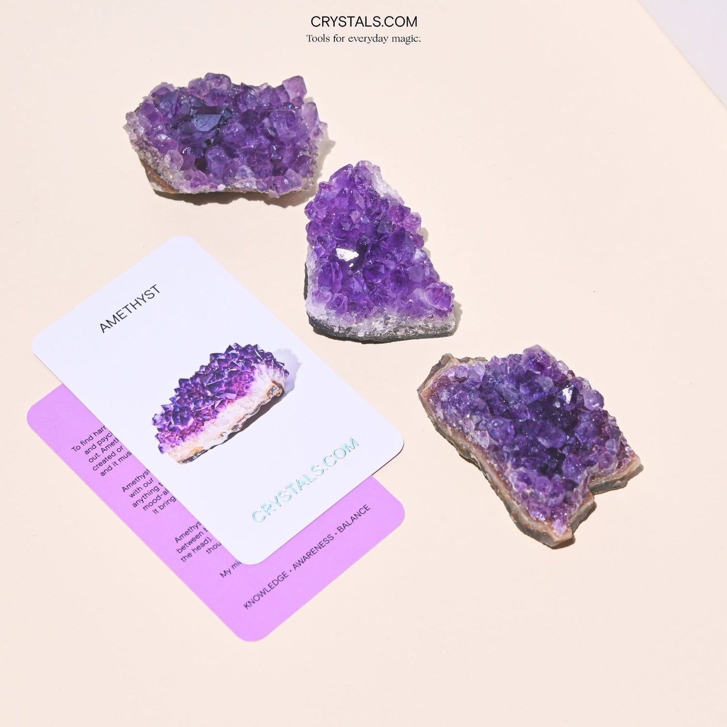 Brazilian Amethyst Cluster - Tiny Tim SkincareBrazilian Amethyst ClusterClusterCRYSTALS.COMTiny Tim Skincare70-120-amethyst-MDCRYSTALS.COMMD - 2 - 2.5 InchBrazilian Amethyst Cluster