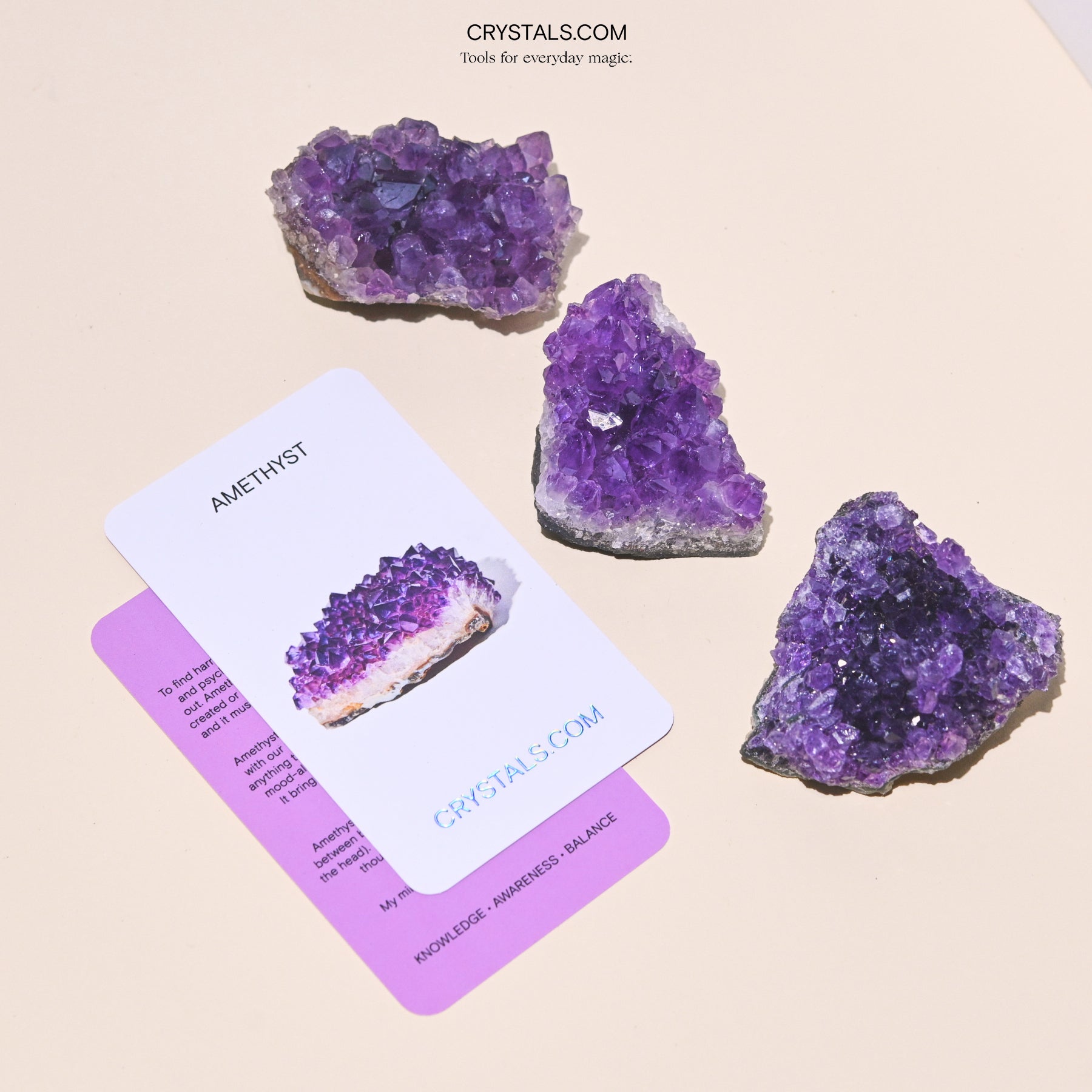 Brazilian Amethyst Cluster - Tiny Tim SkincareBrazilian Amethyst ClusterClusterCRYSTALS.COMTiny Tim Skincare70-120-amethyst-MDCRYSTALS.COMMD - 2 - 2.5 InchBrazilian Amethyst Cluster