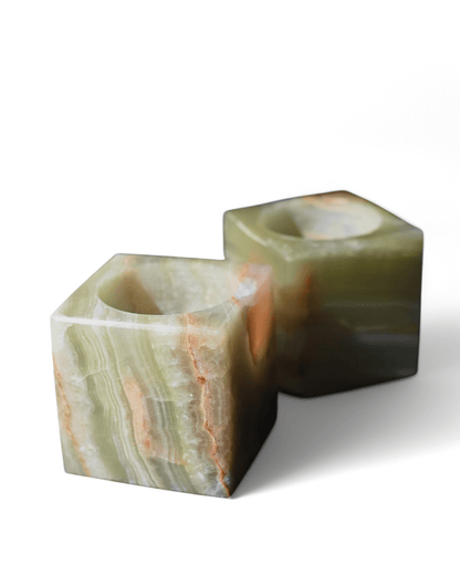 Luxury Handcrafted Onyx Candle Stand