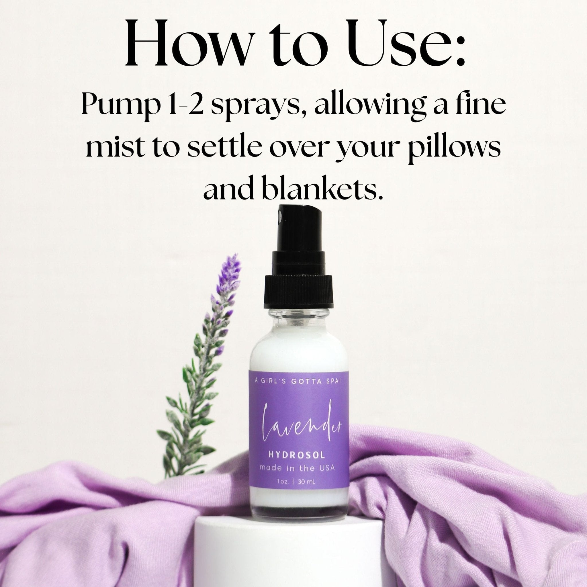 Lavender Hydrosol Mist Pillow Spray - Tiny Tim SkincareLavender Hydrosol Mist Pillow SprayDC - A Girl&