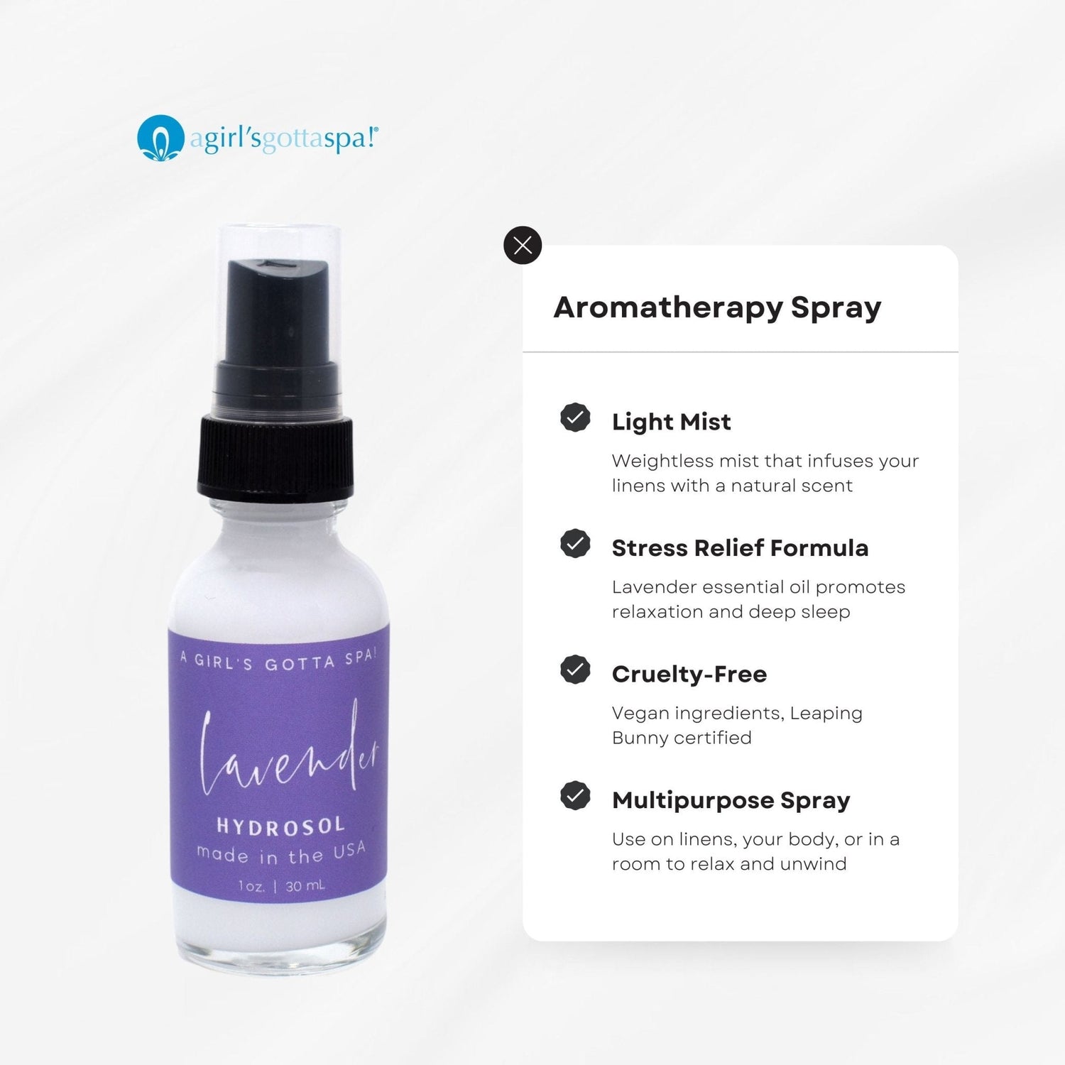 Lavender Hydrosol Mist Pillow Spray - Tiny Tim SkincareLavender Hydrosol Mist Pillow SprayDC - A Girl&