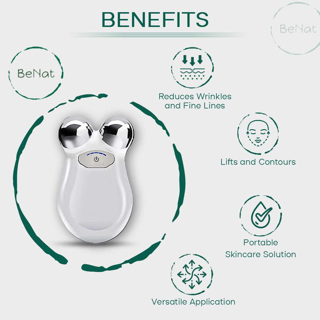 Microcurrent Facial Toning Massager - Tiny Tim SkincareMicrocurrent Facial Toning MassagerFacial ToningDC - BeNatTiny Tim SkincareDC-2075013Microcurrent Facial Toning Massager