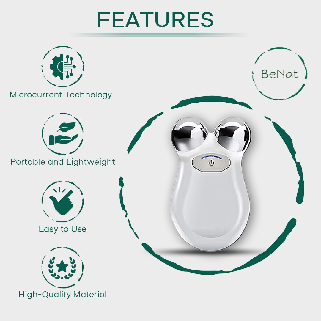 Microcurrent Facial Toning Massager - Tiny Tim SkincareMicrocurrent Facial Toning MassagerFacial ToningDC - BeNatTiny Tim SkincareDC-2075013Microcurrent Facial Toning Massager