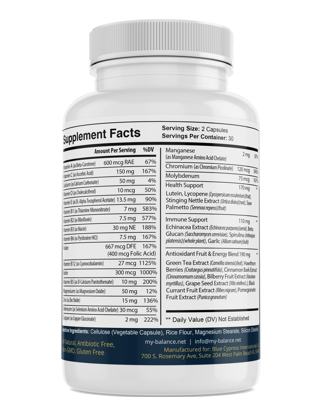 Multivitamins Once daily - Tiny Tim SkincareMultivitamins Once dailyDC - My Balance NutrisentialsTiny Tim SkincareDC-1778703Multivitamins Once daily