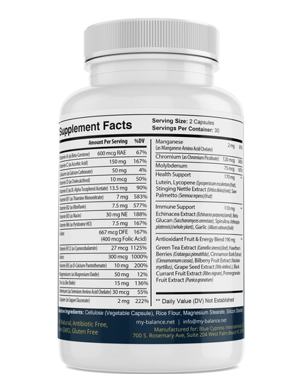 Multivitamins Once daily - Tiny Tim SkincareMultivitamins Once dailyDC - My Balance NutrisentialsTiny Tim SkincareDC-1778703Multivitamins Once daily