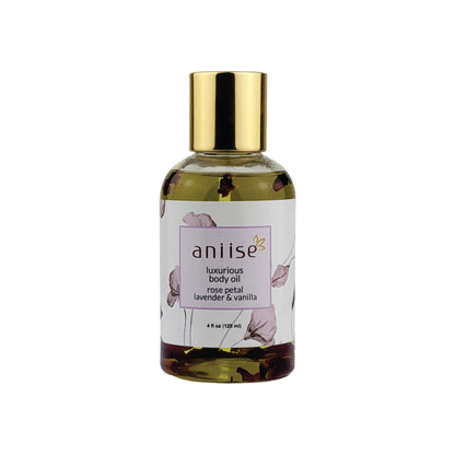 Natural Luxurious Rose Petal Body Oil - Tiny Tim SkincareNatural Luxurious Rose Petal Body OilDC - aniise natural skin careTiny Tim SkincareDC-1864548Lavender &amp; VanillaNatural Luxurious Rose Petal Body Oil