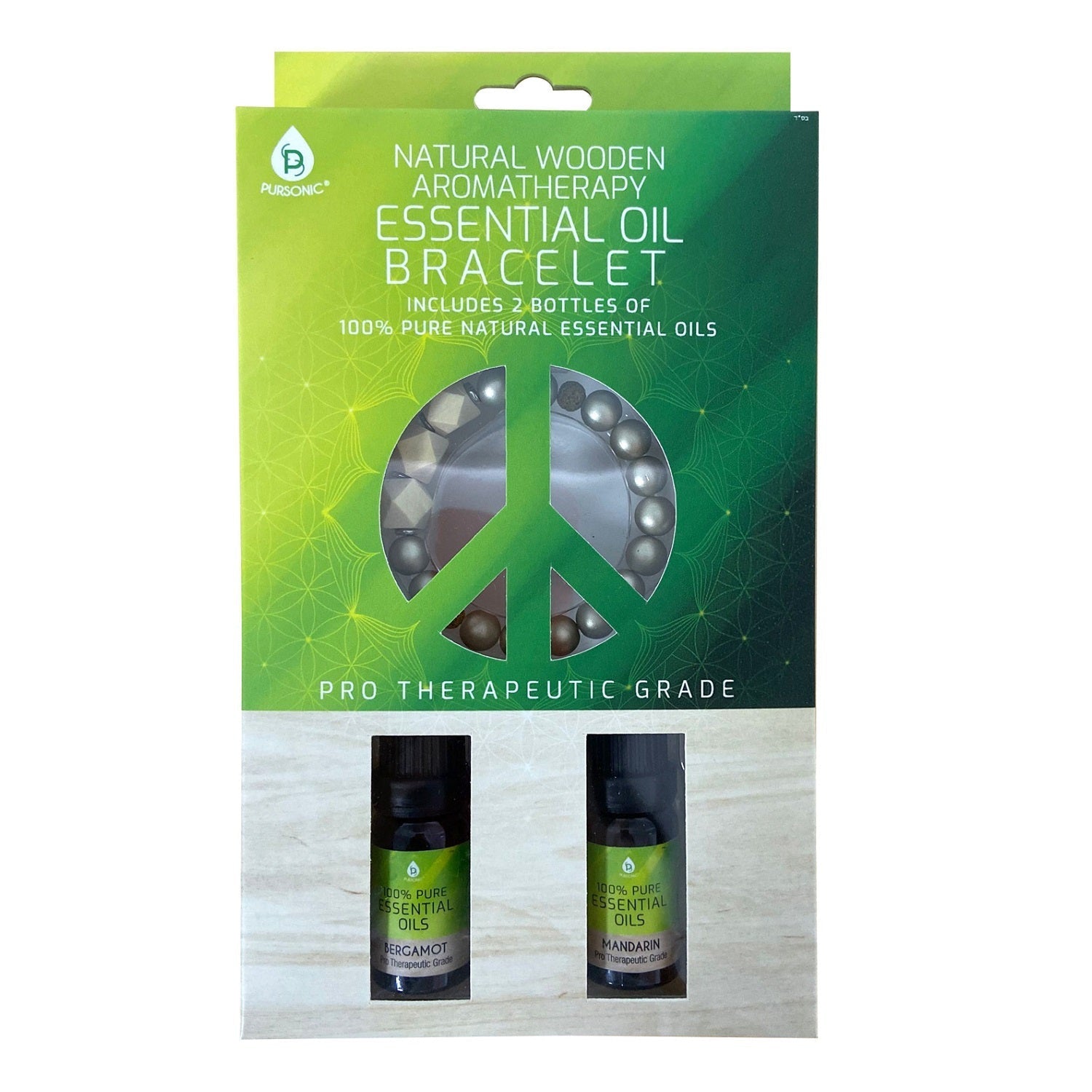 Natural Wooden Aromatherapy Bracelet (Mandarin &amp; Bergamot)DC-PURSONICTiny Tim Skincare