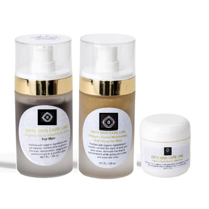 Organic Anti - Acne Three - Step System - Moderate/Severe Acne Prone Skin - For MEN - Tiny Tim SkincareOrganic Anti - Acne Three - Step System - Moderate/Severe Acne Prone Skin - For MENfacial wash and moisturize packOnyx Skin Care LineTiny Tim Skincare6552553937365525539373Anti - AcneOrganic Anti - Acne Three - Step System - Moderate/Severe Acne Prone Skin - For MEN