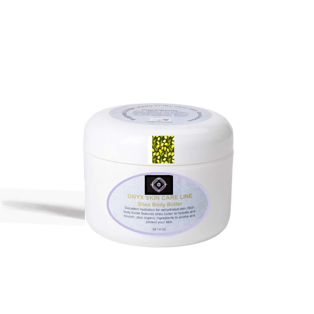 Organic lemongrass shea body butter - Tiny Tim SkincareOrganic lemongrass shea body butterBody ButterOnyx Skin Care LineTiny Tim Skincare074011192893907401119289398 oz TubOrganic lemongrass shea body butter