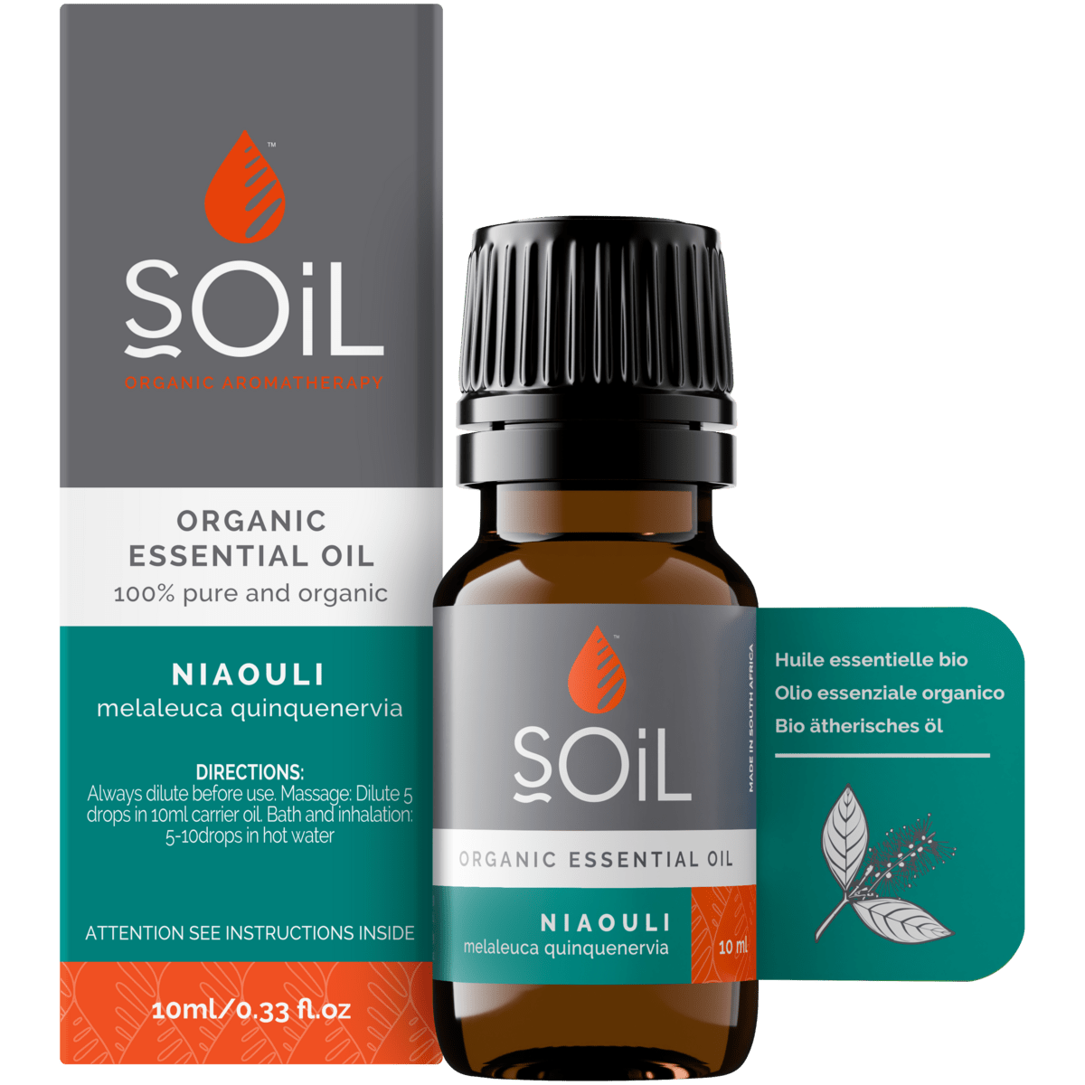 Organic Niaouli Essential Oil (Melaleuca QuinQuenervia) 10ml - Tiny Tim SkincareOrganic Niaouli Essential Oil (Melaleuca QuinQuenervia) 10mlDC - SOiL OrganicsTiny Tim SkincareDC-194561Organic Niaouli Essential Oil (Melaleuca QuinQuenervia) 10ml