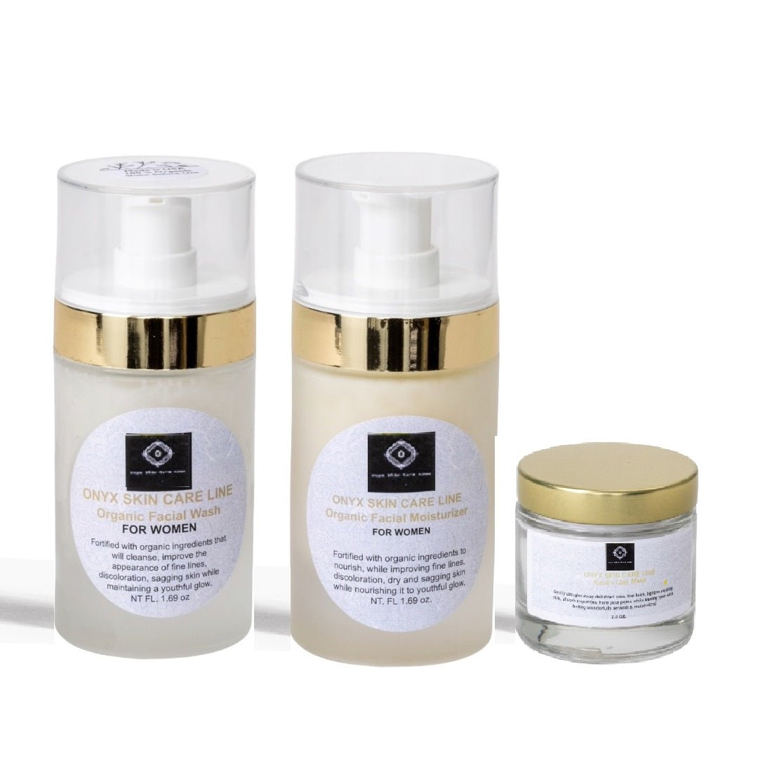 Organic Three Step Facial System - Wash, Moisturizer &amp; Kaolin Mud Mask - For WOMEN - Tiny Tim SkincareOrganic Three Step Facial System - Wash, Moisturizer &amp; Kaolin Mud Mask - For WOMENDry Skin Travel Bag - MenOnyx Skin Care LineTiny Tim Skincare601956330649601956330649Organic Three Step Facial System - Wash, Moisturizer &amp; Kaolin Mud Mask - For WOMEN