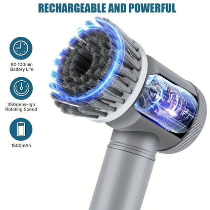 🧽 Rechargeable Electric Cleaning Brush – Cordless Spin Scrubber with Replaceable Brush Heads for Bathroom, Kitchen, and Multi - Surface Cleaning - Tiny Tim Skincare🧽 Rechargeable Electric Cleaning Brush – Cordless Spin Scrubber with Replaceable Brush Heads for Bathroom, Kitchen, and Multi - Surface CleaningLuminous Bear ShopTiny Tim Skincare3033485287559230334852875592White with 5 Heads🧽 Rechargeable Electric Cleaning Brush – Cordless Spin Scrubber with Replaceable Brush Heads for Bathroom, Kitc