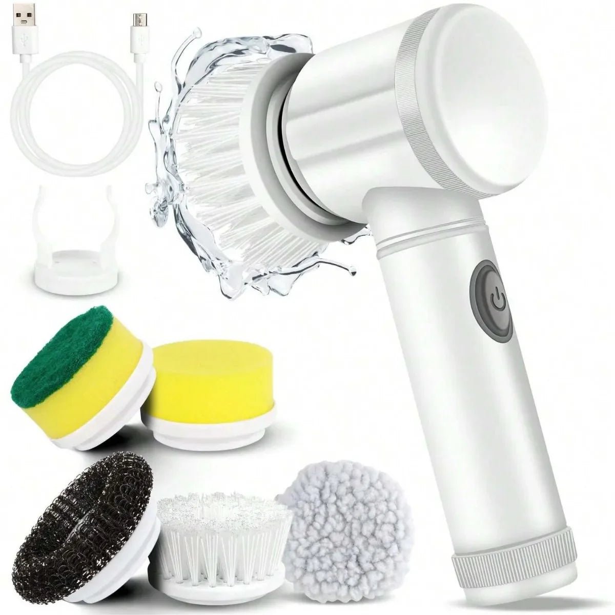 🧽 Rechargeable Electric Cleaning Brush – Cordless Spin Scrubber with Replaceable Brush Heads for Bathroom, Kitchen, and Multi - Surface Cleaning - Tiny Tim Skincare🧽 Rechargeable Electric Cleaning Brush – Cordless Spin Scrubber with Replaceable Brush Heads for Bathroom, Kitchen, and Multi - Surface CleaningLuminous Bear ShopTiny Tim Skincare3033485287559230334852875592White with 5 Heads🧽 Rechargeable Electric Cleaning Brush – Cordless Spin Scrubber with Replaceable Brush Heads for Bathroom, Kitc