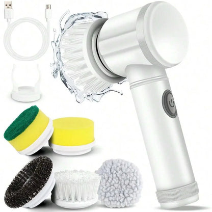 🧽 Rechargeable Electric Cleaning Brush – Cordless Spin Scrubber with Replaceable Brush Heads for Bathroom, Kitchen, and Multi - Surface Cleaning - Tiny Tim Skincare🧽 Rechargeable Electric Cleaning Brush – Cordless Spin Scrubber with Replaceable Brush Heads for Bathroom, Kitchen, and Multi - Surface CleaningLuminous Bear ShopTiny Tim Skincare3033485287559230334852875592White with 5 Heads🧽 Rechargeable Electric Cleaning Brush – Cordless Spin Scrubber with Replaceable Brush Heads for Bathroom, Kitc