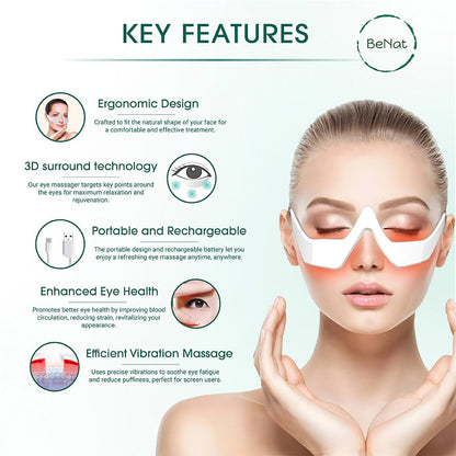 Under - Eye Red Light Therapy Skin Rejuvenation and Relaxation Massager - Tiny Tim SkincareUnder - Eye Red Light Therapy Skin Rejuvenation and Relaxation MassagerDC - BeNatTiny Tim SkincareDC-2788884WhiteUnder - Eye Red Light Therapy Skin Rejuvenation and Relaxation Massager