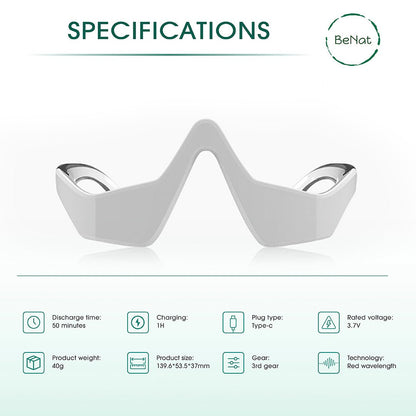 Under - Eye Red Light Therapy Skin Rejuvenation and Relaxation Massager - Tiny Tim SkincareUnder - Eye Red Light Therapy Skin Rejuvenation and Relaxation MassagerDC - BeNatTiny Tim SkincareDC-2788884WhiteUnder - Eye Red Light Therapy Skin Rejuvenation and Relaxation Massager