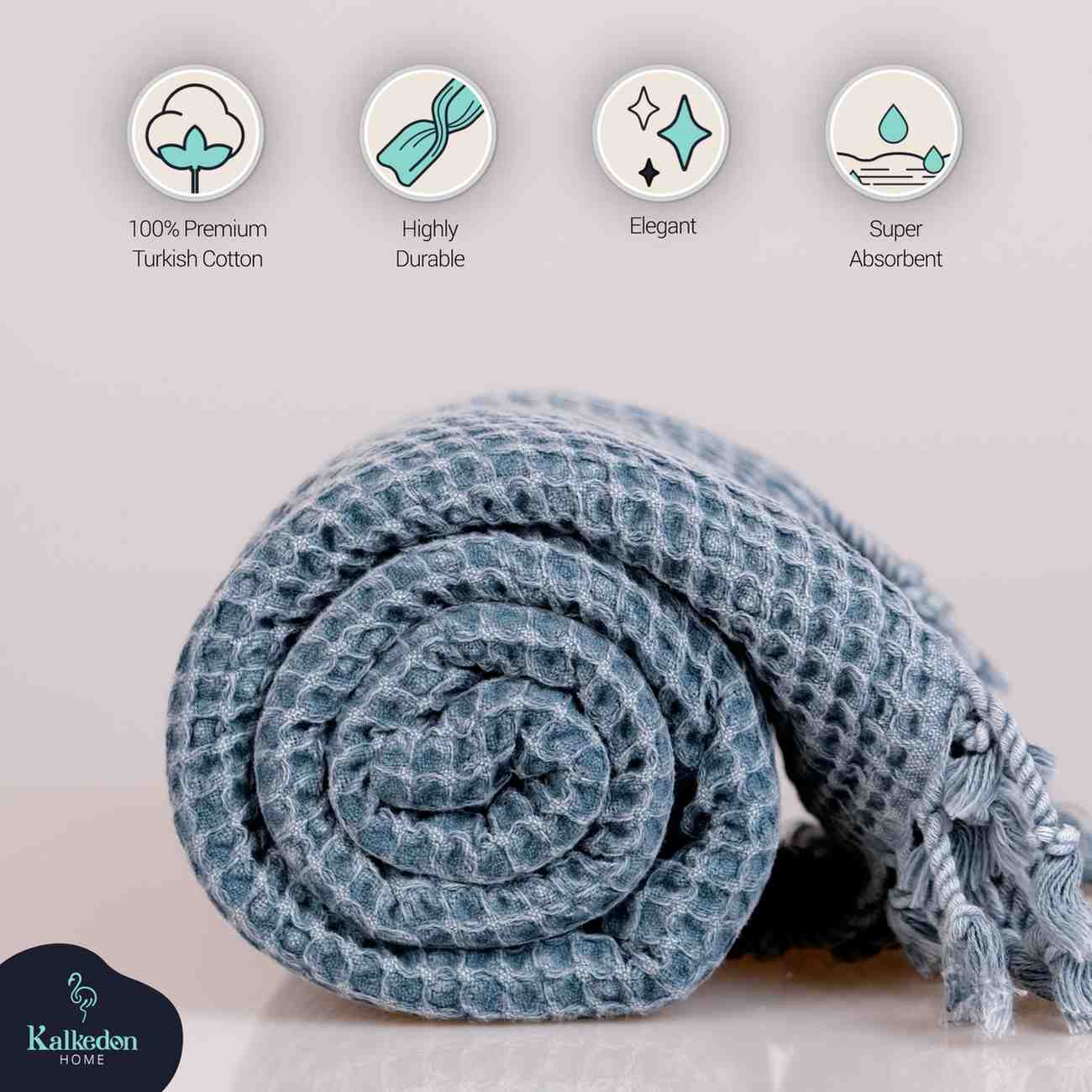 Waffle Turkish Towel - Tiny Tim SkincareWaffle Turkish TowelBath TowelsKalkedon TowelsTiny Tim Skincaresku-45697123549437Bluish GrayBath TowelWaffle Turkish Towel